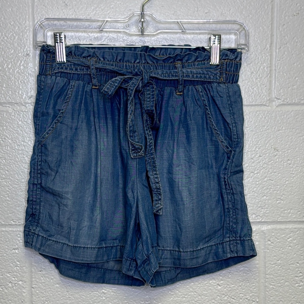 Knox Rose Blue High Waist Denim Shorts - Picture 2 of 6